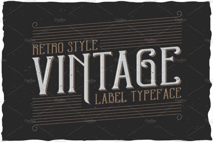 Retro Style Label Typeface Font Download