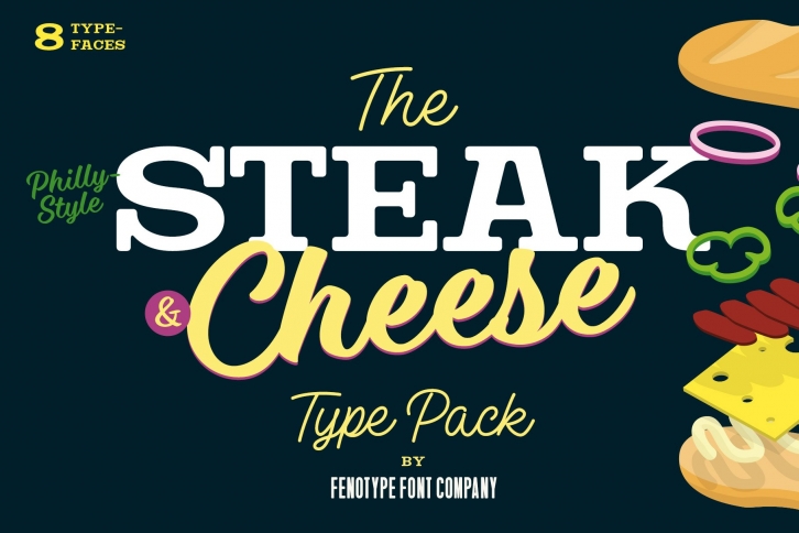 Steak  Cheese Bundle Font Download