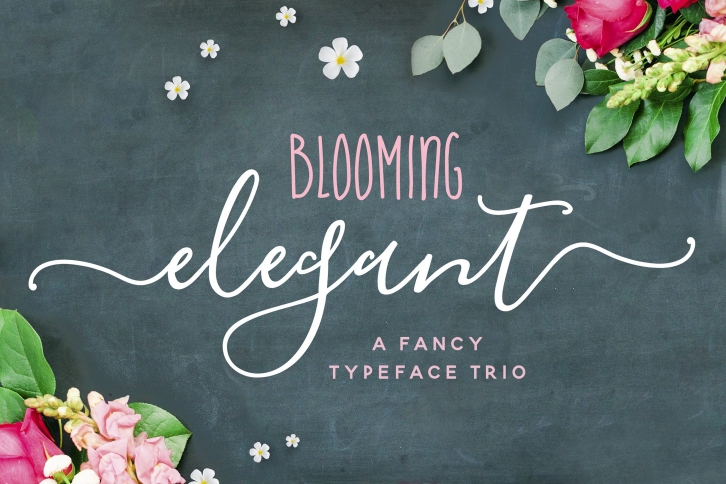 The Blooming Elegant Trio Font Download