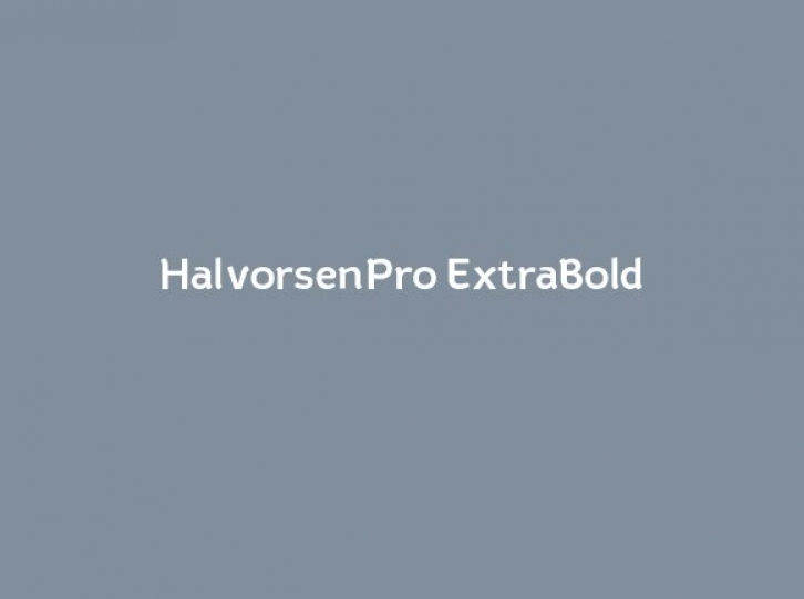 HalvorsenPro ExtraBold Font Download