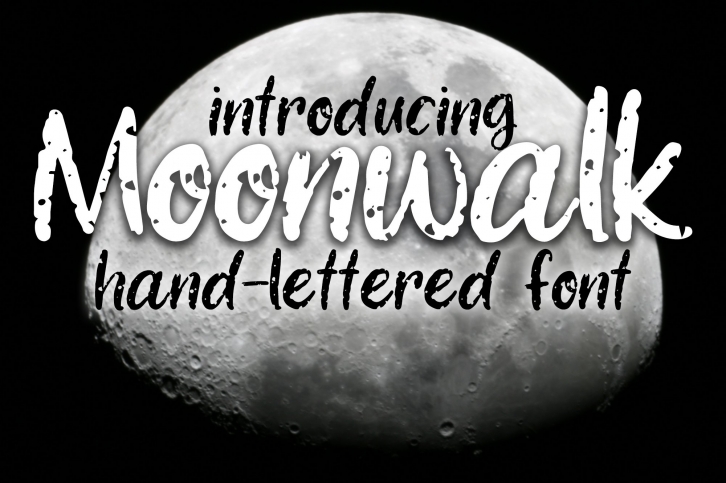 Moonwalk hand-lettered font Font Download
