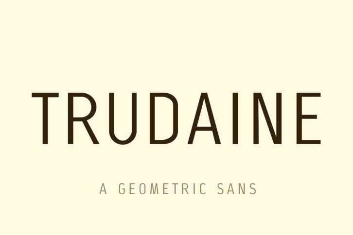 Trudaine / Geometric sans Font Download