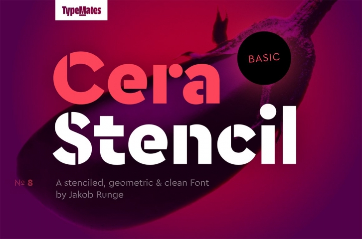 Cera Stencil Basic Black Font Download