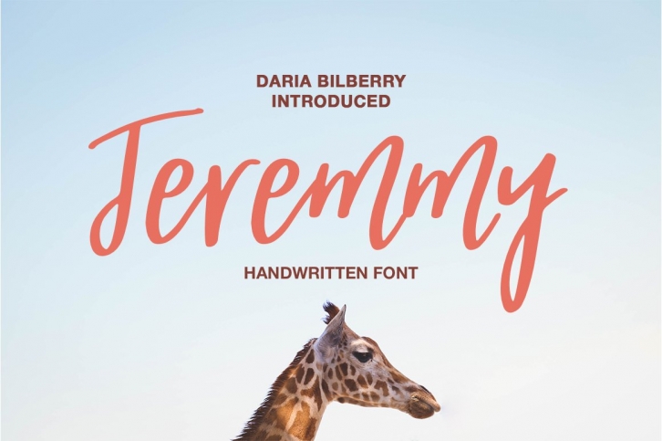 Jeremmy handwritten font Font Download