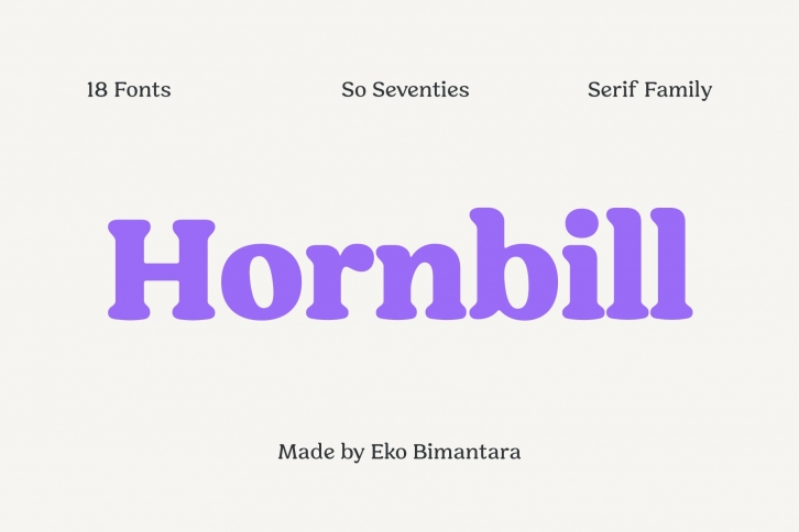 Hornbill; 18 Retro Font Download