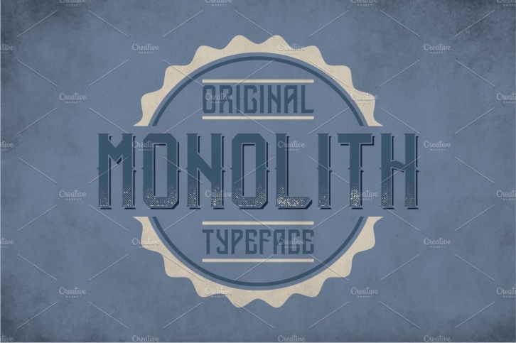 Monolith Vintage Label Typeface Font Download