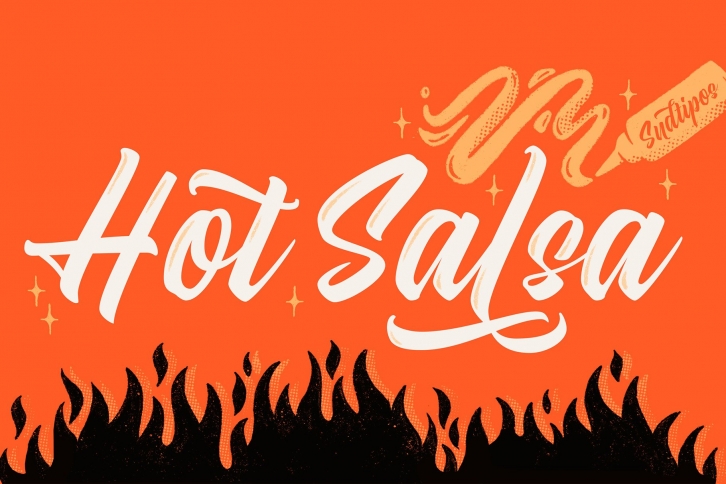 Hot Salsa brush font Font Download