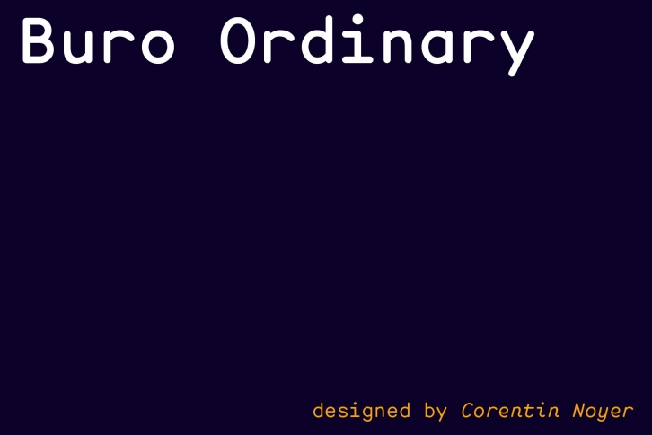Buro Ordinary Font Download