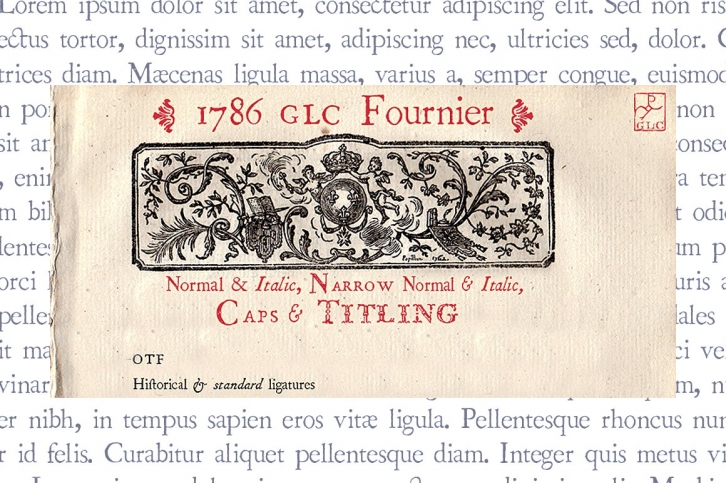 1786 GLC Fournier Set OTF Font Download
