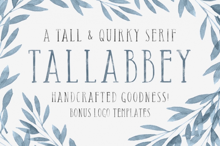 Tall Abbey Serif + 5 Logo Templates Font Download