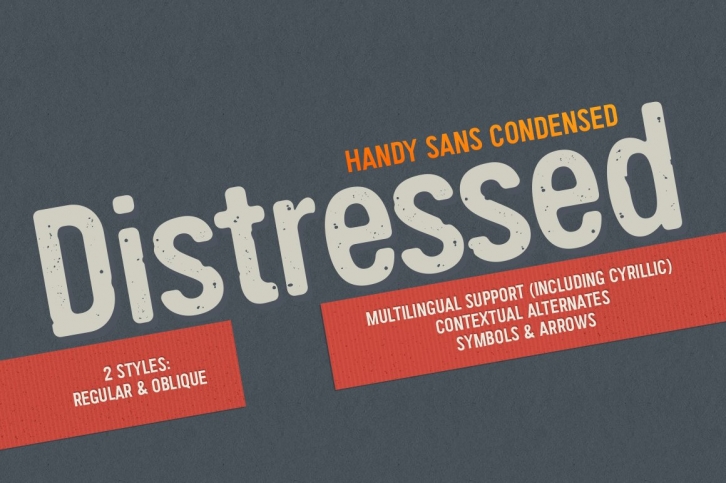 Handy Sans Condensed Distressed Font Download
