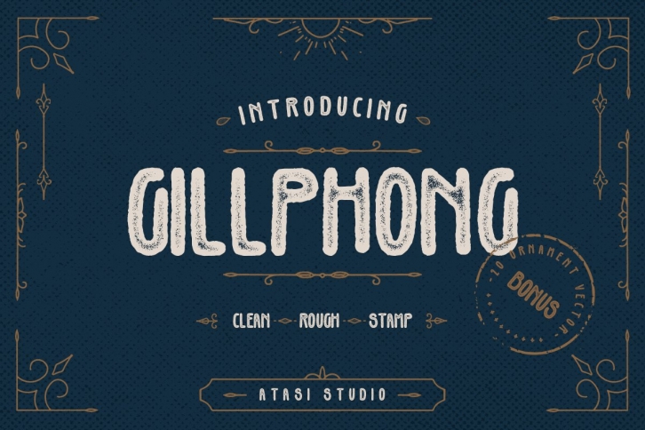 Gillphong + Ornaments Font Download