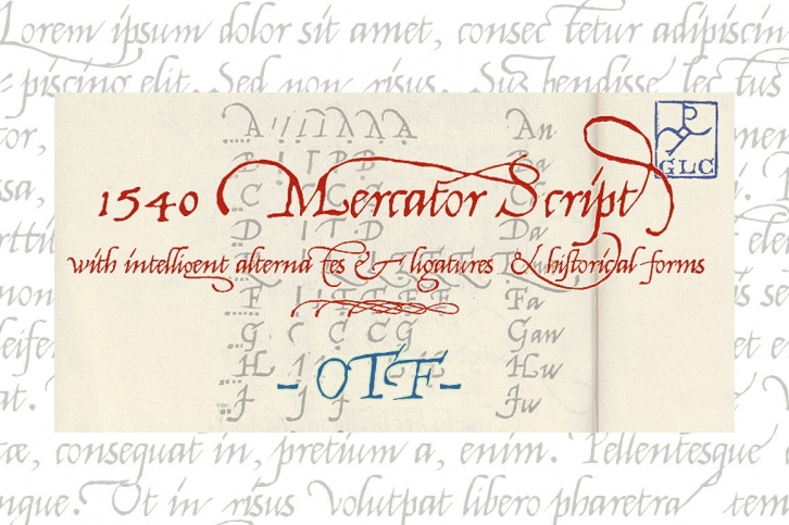 1540 Mercator Script OTF Font Download