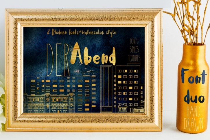 Der Abend fonts  textures+styles Font Download