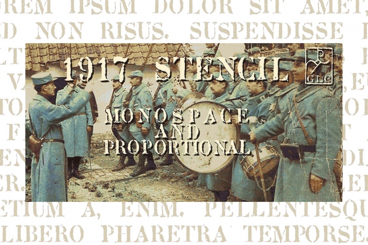 1917 Stencil OTF Set Font Download
