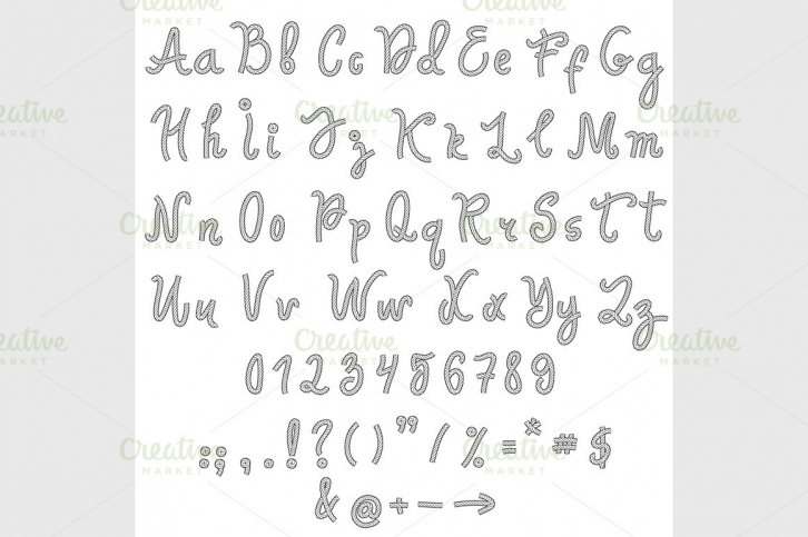 Vector alphabet. Hand drawn letters. Font Download