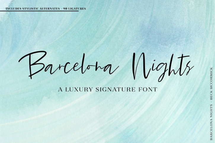 Barcelona Nights Signature Script Font Download