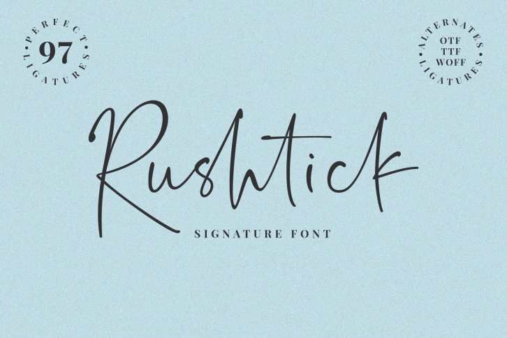 Rushtick Signature Font Download