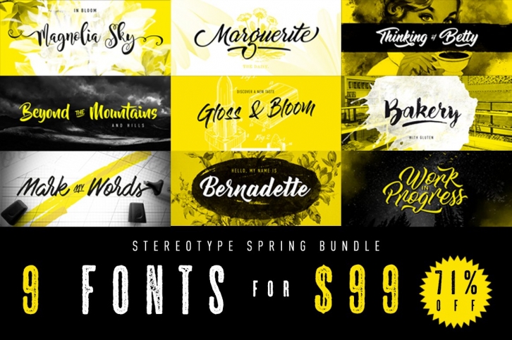 StereoType Spring Bundle Font Download
