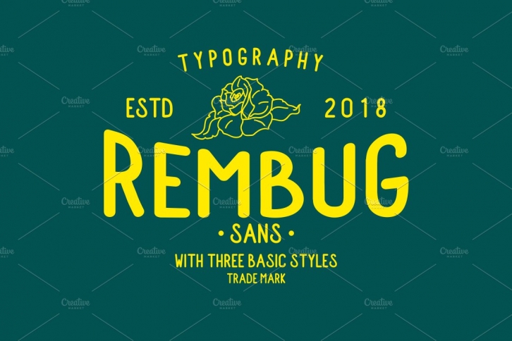 Rembug Sans + Random Vector Font Download