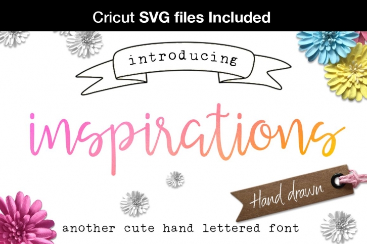 Inspirations script + Cricut SVG Font Download