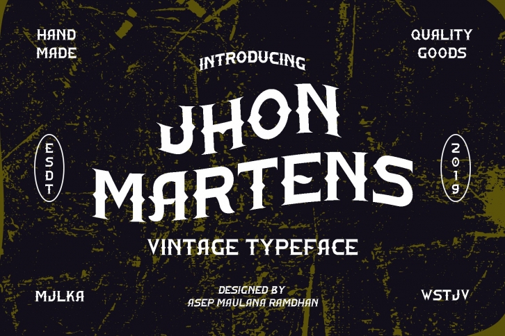 Jhon Martens Vintage Typeface Font Download