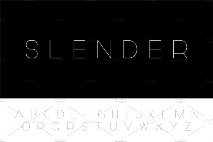 Thin minimalistic vector alphabet Font Download
