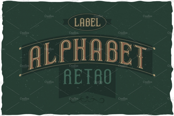 Retro Alphabet Label Typeface Font Download