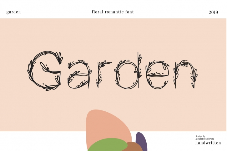 Garden|floral romantic font Font Download