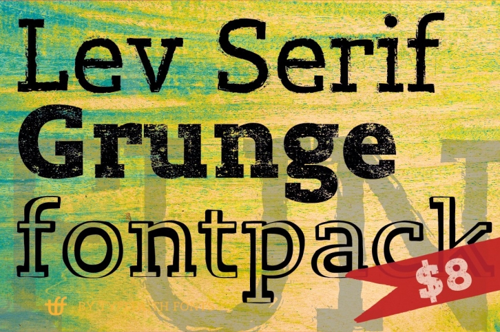 Lev Serif Grunge Bundle Font Download