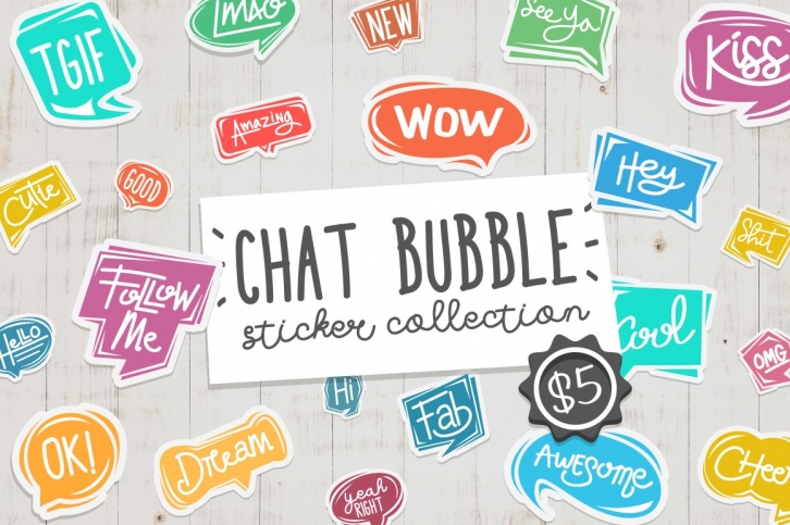 Chat Bubble Sticker Collection Font Download