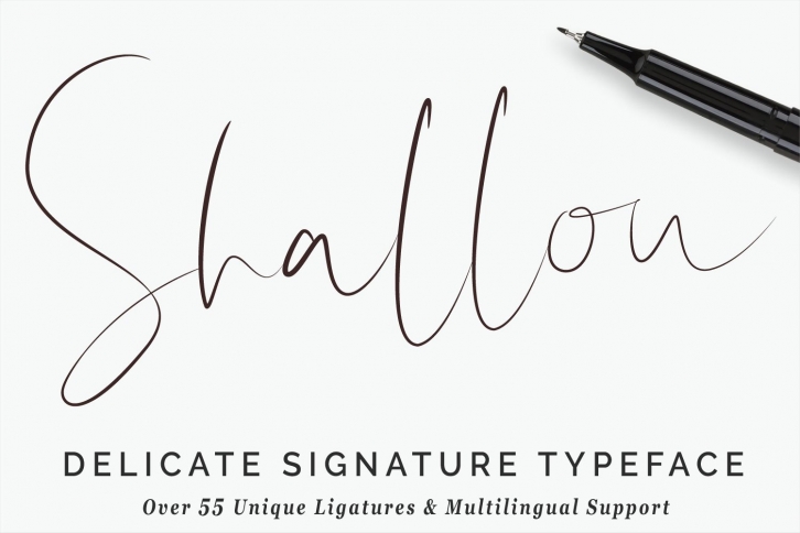Shallou Signature Script Typeface Font Download