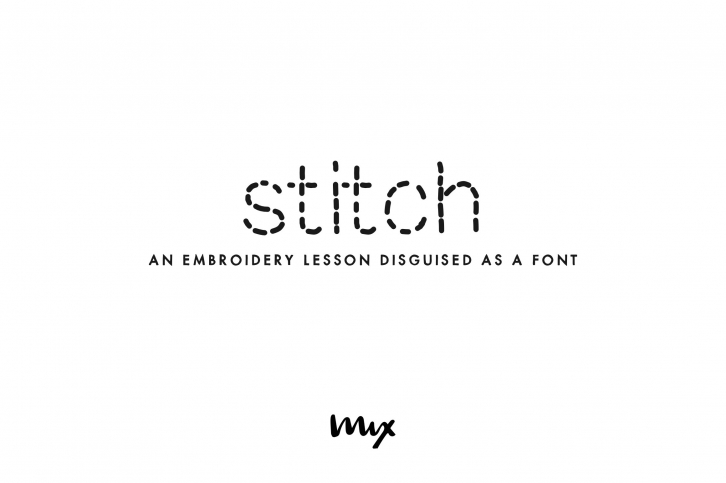 Stitch — An Embroidery Lesson Font Download