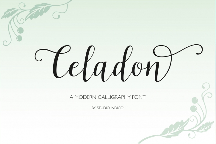 Celadon Modern Calligraphy Font Download