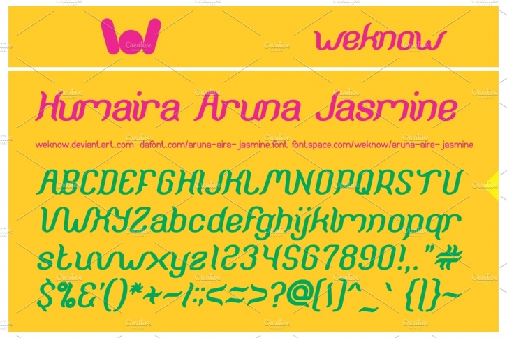 humaira aruna jasmine font Font Download