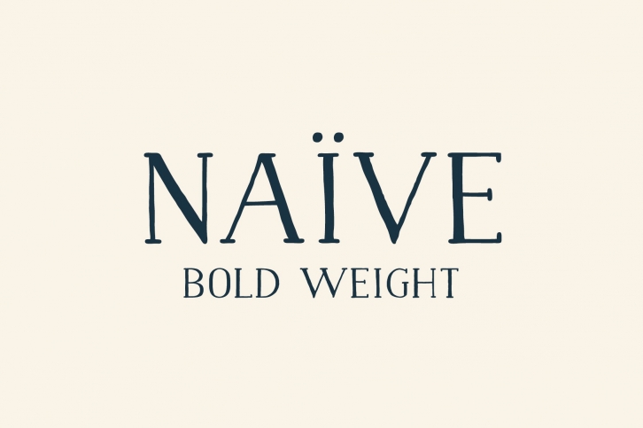 Naive (Bold weight) Font Download