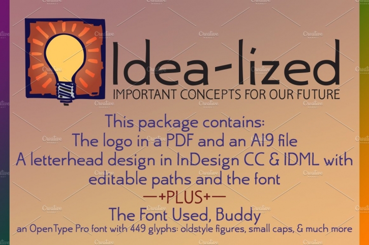 Idea-lized logo  font package Font Download