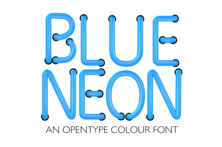 BLUE NEON Font Download