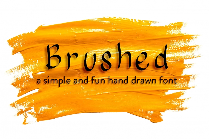 Brushed Hand Drawn Font Download