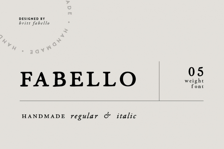 Fabello Family / hand lettered font Font Download