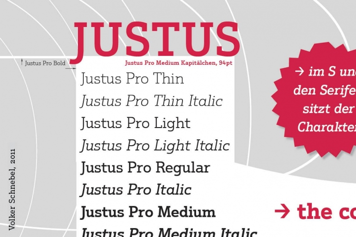 Justus Pro Volume with 10 Styles Font Download
