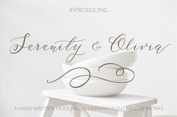 Serenity  Olivia Calligraphy Font Download