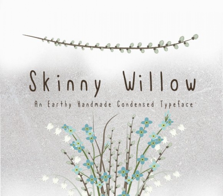 Skinny Willow Earthy Handmade Font Download