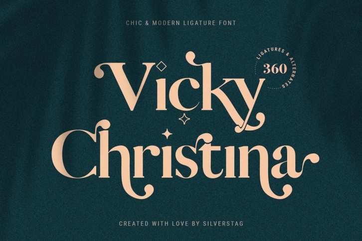 Vicky Christina Ligature Serif Font Download