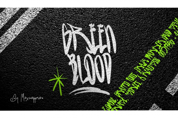 Green Blood Graffiti Font Download