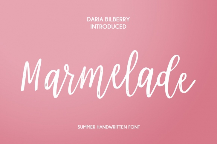 Marmelade Summer Handwritten Font Download
