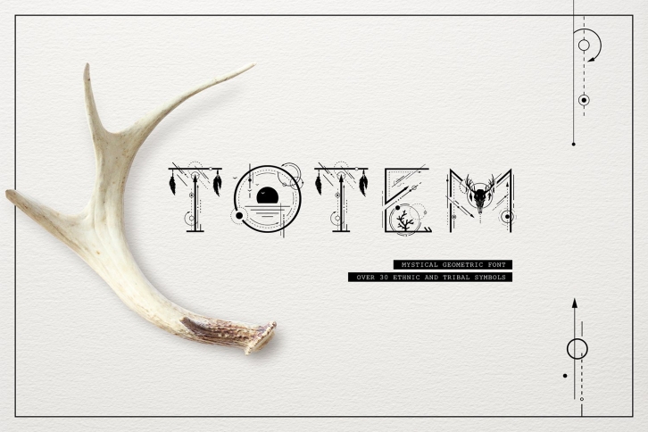 Totem. Mystical Geometric Font Download
