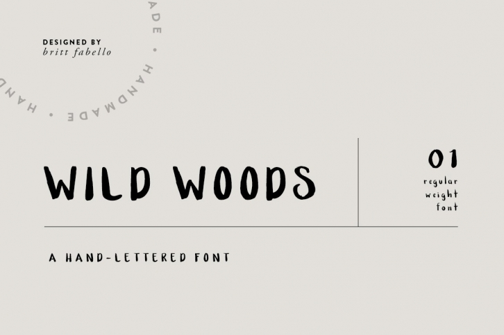Wild Woods / hand lettered font Font Download