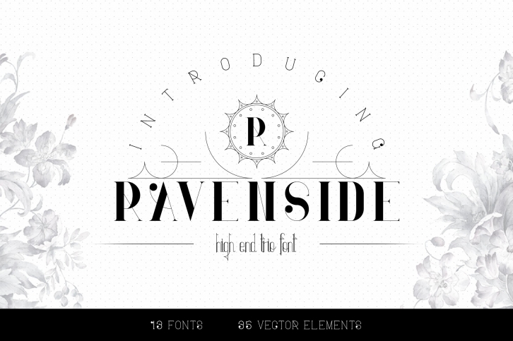 Ravenside-high end trio font Font Download