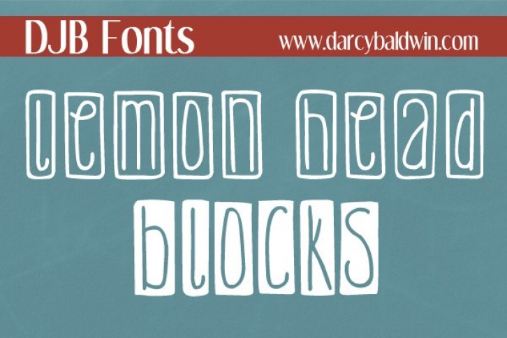 DJB Lemon Head Blocks Font Download
